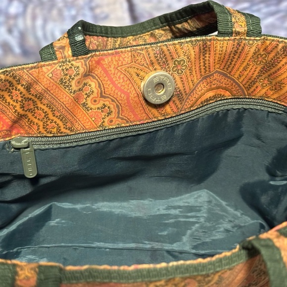 Etro Orange and Green Mini Bag with Paisley Design - Picture 13 of 13